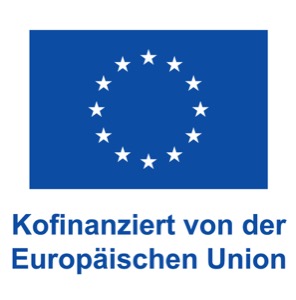 EU-Emblem mit dem Hinweis „Kofinanziert von der Europäischen Union“